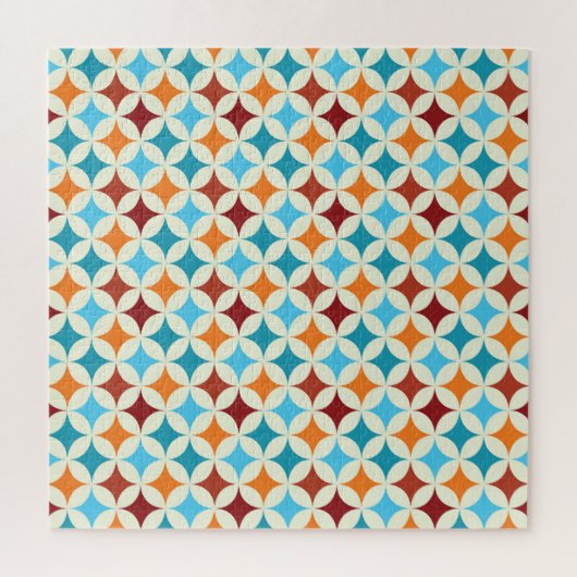 Stilvolle Geometrie: Vintages nahtloses Muster Puzzle (Vertikal)