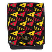 Stilvolle geometrische Dreiecke Monogramm Rucksack (Vorderseite)