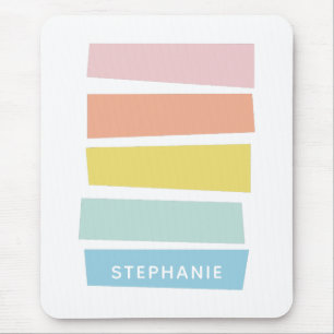Stilvolle geometrische farbenfrohe Pastell-Persona Mousepad
