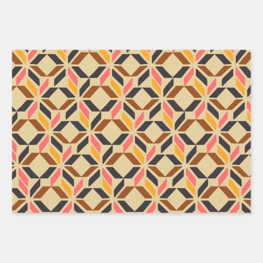 Stilvolle geometrische Formen des Mod Mitte Jahrhu Geschenkpapier Set (Vorderseite 2)