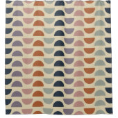 Stilvolle geometrische Formen Muster in erdigen Fa Duschvorhang (Vorderseite)