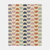 Stilvolle geometrische Formen Muster in erdigen Fa Fleecedecke (Vorderseite)