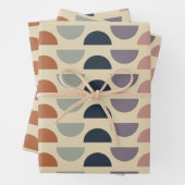 Stilvolle geometrische Formen Muster in erdigen Fa Geschenkpapier Set (Beispiel)