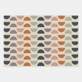 Stilvolle geometrische Formen Muster in erdigen Fa Geschenkpapier Set (Vorderseite)