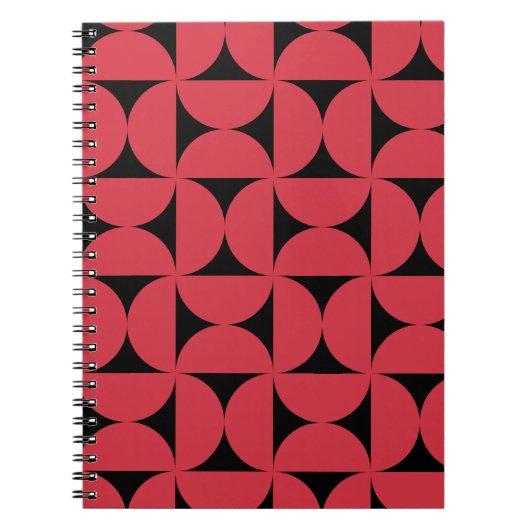 Stilvolle geometrische Formen Muster in rosa Farbe Notizblock (Vorderseite)