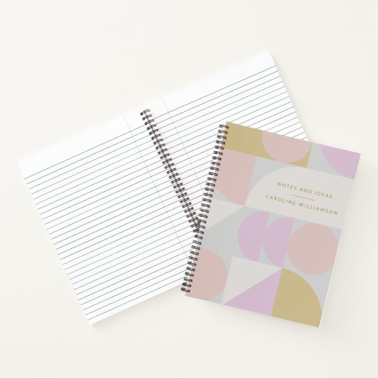 Stilvolle, geometrische Formen Personalisierte Ide Notizblock (Innenseite)