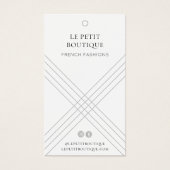 Stilvolle geometrische Gray Clothing Price-Tag (Vorderseite)