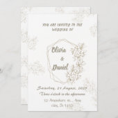 Stilvolle geometrische Hochzeitseinladung Einladung (Vorne/Hinten)