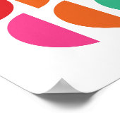 Stilvolle geometrische Kunstwerke Rosa Grün Poster (Ecke)