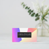 Stilvolle geometrische, lebendige Farbblöcke Visitenkarte (Stehend Vorderseite)