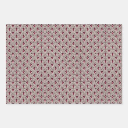 Stilvolle geometrische Muster, Art Deko. Geschenkpapier Set (Vorderseite)