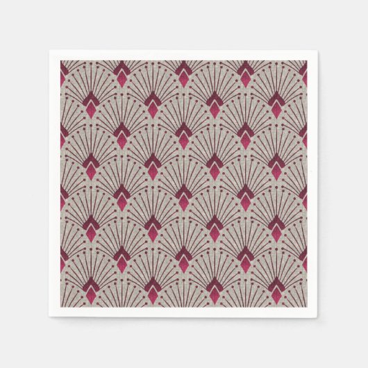 Stilvolle geometrische Muster, Art Deko. Serviette (Vorderseite)