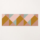 Stilvolle geometrische Muster Hübsche Erdneutrale Yogamatte (Vorderseite (Horizontal))