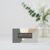 Stilvolle geometrische natürliche Farbblöcke Visitenkarte (Stehend Vorderseite)