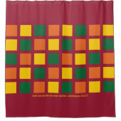 Stilvolle geometrische Quadrate Duschvorhang (Vorderseite)