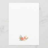 Stilvolle geometrische Rahmen Ambrose Florals Wedd Menükarte (Rückseite)