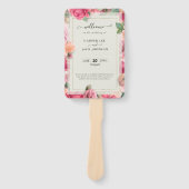 Stilvolle geometrische Rose Rosa Blütenfarbe Rette Fächer (Vorderseite)