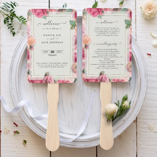 Stilvolle geometrische Rose Rosa Blütenfarbe Rette Fächer