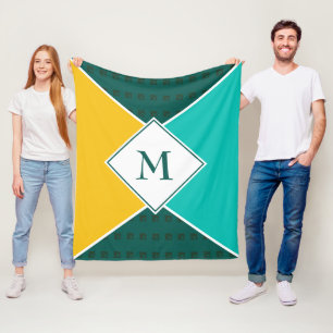 Stilvolle geometrische Sommerfarben des MONOGRAM Fleecedecke