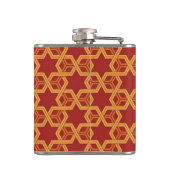 Stilvolle geometrische Verzierung Flachmann (Rückseite)