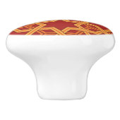 Stilvolle geometrische Verzierung Keramikknauf (Seitenansicht)