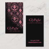 Stilvolle Geschäfts-Karte - "Roccoco" (erröten Visitenkarte (Vorne/Hinten)