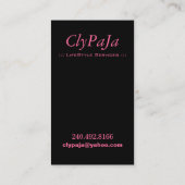 Stilvolle Geschäfts-Karte - "Roccoco" (erröten Visitenkarte (Rückseite)