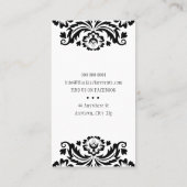 STILVOLLE GESCHÄFTSFÜHRUNG hübscher, eleganter Dam Visitenkarte (Rückseite)