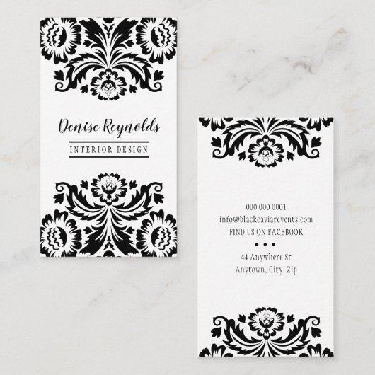 STILVOLLE GESCHÄFTSFÜHRUNG hübscher, eleganter Dam Visitenkarte (Vorne/Hinten)