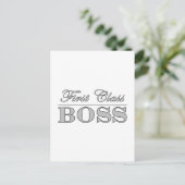 Stilvolle Geschenke für Bosses First Class Boss Postkarte (Stehend Vorderseite)