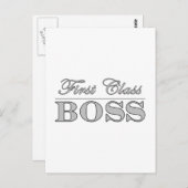 Stilvolle Geschenke für Bosses First Class Boss Postkarte (Vorne/Hinten)
