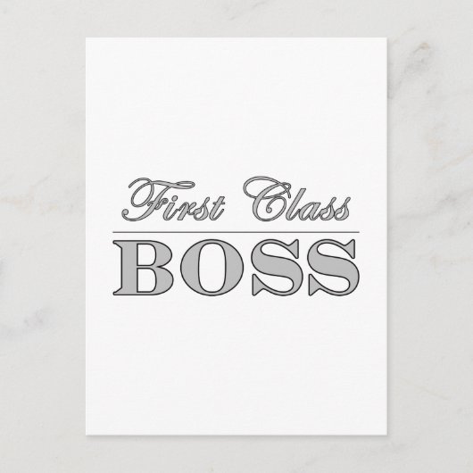 Stilvolle Geschenke für Bosses First Class Boss Postkarte (Vorderseite)
