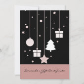 Stilvolle Geschenkgutscheine in Schwarz und Rosa (Vorderseite)