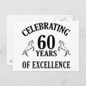 Stilvolle Geschenkideen zum 60. Geburtstag Postkarte (Vorne/Hinten)