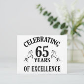 Stilvolle Geschenkideen zum 65. Geburtstag Postkarte (Stehend Vorderseite)
