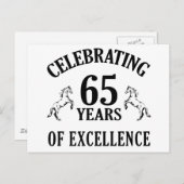 Stilvolle Geschenkideen zum 65. Geburtstag Postkarte (Vorne/Hinten)