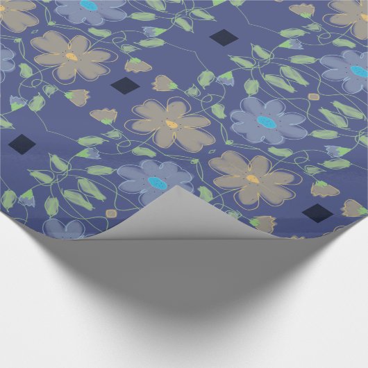 Stilvolle Geschenkwrap des Blumendesigners Geschenkpapier (Ecke)