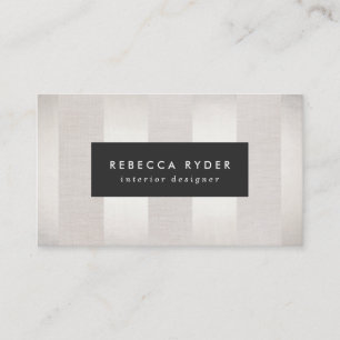 Stilvolle gestreifte Imitate Silber und Leinen Bei Visitenkarte