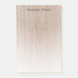 Stilvolle gestresste Vorlage aus Braunholz Post-it Klebezettel