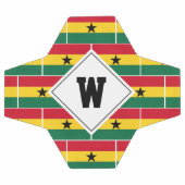 Stilvolle GHANA FLAG Monogram Soccer Ball (Flach)