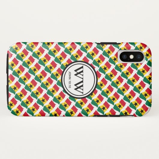 Stilvolle GHANA Monogram Abundant Life John 10:10 Case-Mate iPhone Hülle (Rückseite (Horizontal))