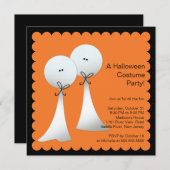 Stilvolle Ghost-Halloween-Party-Einladung Einladung (Vorne/Hinten)