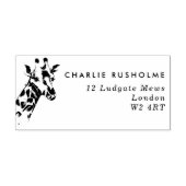 Stilvolle Giraffe Name und Anschrift Rubber-Briefm Gummistempel (Prägung)