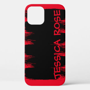 Stilvolle Girly Hot Pink Black Paint Pinselstriche Case-Mate iPhone Hülle