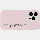 Stilvolle Girly Minimalistisch Blush Pink Name Scr Case-Mate iPhone Hülle (Rückseite (Horizontal))