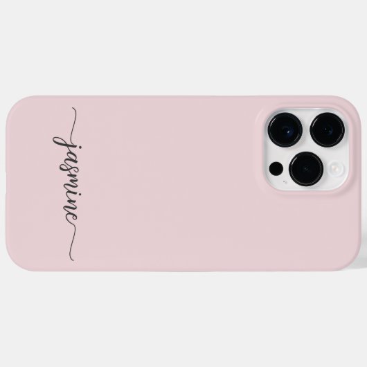 Stilvolle Girly Minimalistisch Blush Pink Namenssc Case-Mate iPhone Hülle (Rückseite (Horizontal))