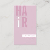 Stilvolle Girly Pink Friseur Business Card Visitenkarte (Vorderseite)