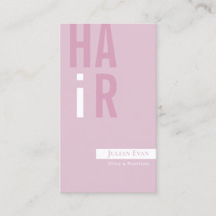Stilvolle Girly Pink Friseur Business Card Visitenkarte