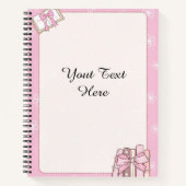 Stilvolle Girly Pink Note Book Document Notizblock (Vorderseite)