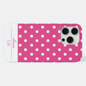 Stilvolle Girly Pink und White Polka Dots iPhone Hülle (Rückseite (Horizontal))